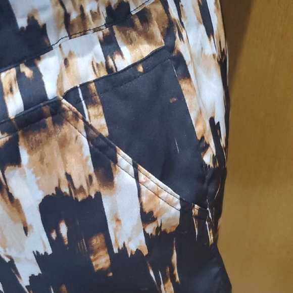 Derek Lam For Design Nation Black and Tan Graphic Mini Dress - Picture 5 of 11